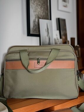 Hartmann Briefcase Satchel Attaché Leather Trim new not worn